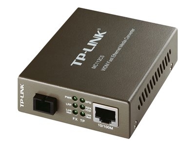 TP-Link MC112CS - Convertisseur de média à fibre optique - 100Mb LAN - 10Base-T, 100Base-FX, 100Base-TX - RJ-45 / mode unique SC - jusqu'à 20 km - 1 310 (émission)/1 550 (réception) nm