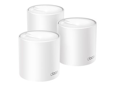 TP-Link Deco X50 - Système Wi-Fi - (3 routeurs) - jusqu'à 6500 pieds carrés - maillage 1GbE - Wi-Fi 6 - Bi-bande