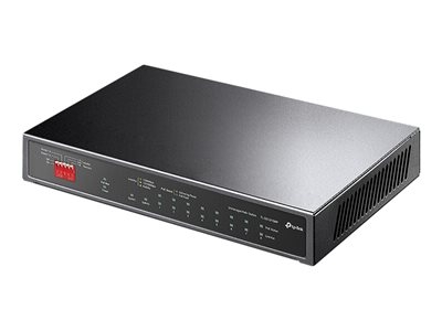 TP-Link TL-SG1210MP V2 - Commutateur - non géré - 8 x 10/100/1000 (PoE+) + 1 x 10/100/1000 (liaison montante) + 1 x Gigabit SFP (liaison montante) - de bureau, fixation murale - PoE+