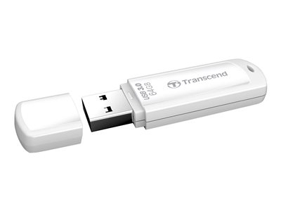 Transcend JetFlash 730 - Clé USB - 64 Go - USB 3.0 - blanc