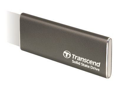 Transcend ESD265C - SSD - 1 To - externe (portable) (USB-C connecteur) - AES 256 bits - gris de fer