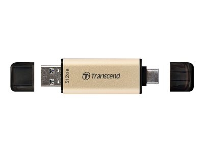 Transcend JetFlash 930C - Clé USB - 512 Go - USB 3.2 Gen 1 / USB-C - or