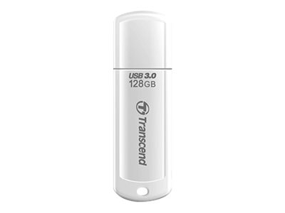Transcend JetFlash 730 - Clé USB - 128 Go - USB 3.0 - blanc