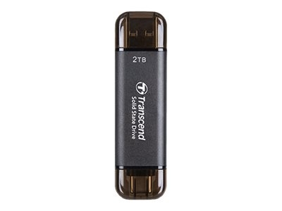 Transcend ESD310C - SSD - 2 To - externe (portable) - USB 3.2 Gen 2x1 (USB-C connecteur) - noir