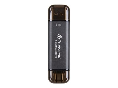 Transcend ESD310C - SSD - 256 Go - externe (portable) - USB 3.2 Gen 2x1 (USB-C connecteur) - noir