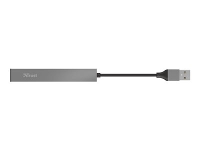 Trust Halyx Aluminium 4-Port Mini USB Hub - Concentrateur (hub) - 4 x USB 2.0 - de bureau
