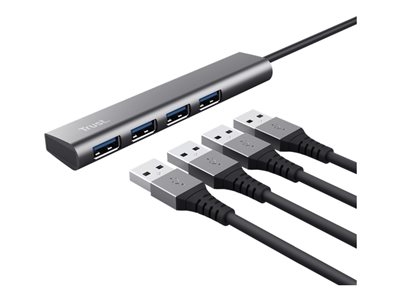 Trust Halyx - Concentrateur (hub) - USB-C - 4 x USB 3.2 Gen 1 - de bureau