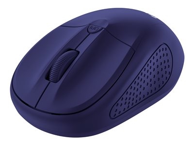 Trust Primo - Souris - droitiers et gauchers - optique - 4 boutons - sans fil - 2.4 GHz - récepteur sans fil USB - bleu foncé mat
