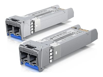Ubiquiti UACC-OM-SM-10G-D - Module transmetteur SFP+ - 10GbE - mode unique LC - jusqu'à 10 km - 1310 nm (pack de 2)