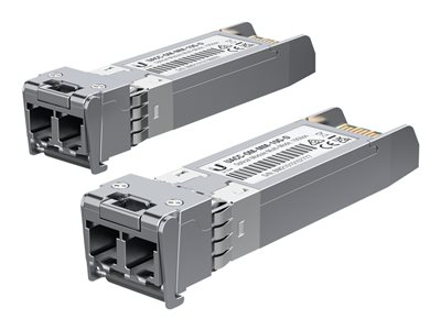 Ubiquiti - Module transmetteur SFP (mini-GBIC) - 10GbE - LC multi-mode - jusqu'à 300 m (pack de 2)