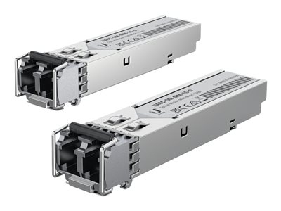 Ubiquiti UACC-OM-MM-1G-D - Module transmetteur SFP (mini-GBIC) - GigE - LC multi-mode - jusqu'à 550 m - 850 nm (pack de 2)