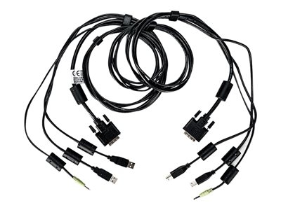 Cybex - Câble vidéo / USB / audio - mini-phone stereo 3.5 mm, USB type B, DVI-D (M) pour USB, mini-phone stereo 3.5 mm, DVI-D - 1.83 m - pour Cybex SC845, SC845D, SC845H
