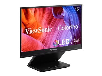 ViewSonic ColorPro VP16-OLED - Moniteur OLED - 16" (15.6" visualisable) - portable - 1920 x 1080 Full HD (1080p) @ 60 Hz - 400 cd/m² - 100000:1 - 1 ms - Micro HDMI, 2xUSB-C - haut-parleurs