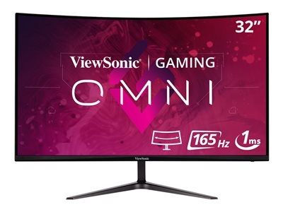 ViewSonic VX3218-PC-MHD - Gaming - écran LED - jeux - incurvé - 32" - 1920 x 1080 Full HD (1080p) @ 165 Hz - VA - 300 cd/m² - 4000:1 - 1 ms - 2xHDMI, DisplayPort - haut-parleurs