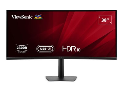 ViewSonic VA3820C - Écran LED - incurvé - 38" (37.5" visualisable) - 3840 x 1600 UWQHD+ @ 75 Hz - IPS - 300 cd/m² - 2000:1 - HDR10 - 4.785 ms - HDMI, DisplayPort - haut-parleurs