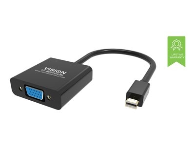 Vision Professional - Adaptateur vidéo - Mini DisplayPort (M) pour HD-15 (VGA) (M) - noir