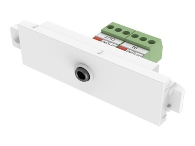 VISION TC3 - Kit plaque modulaire avec connecteurs enclenchables et câbles - fiche mini-phone Stéréo 3,5 mm - blanc - commande unique
