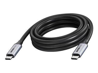 Vision - Câble USB - USB-C (M) pour USB-C (M) - USB 3.2 - 3 A - 5 m - Alimentation USB (100 W), support pour 4K60Hz, débit de transfert de données jusqu'à 20 Gbps - noir