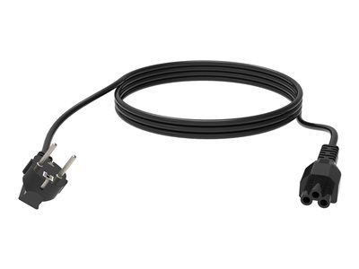 Vision - Câble d'alimentation - IEC 60320 C5 pour power CEE 7/7 (P) - 250 V - 16 A - 3 m - bloqué - noir