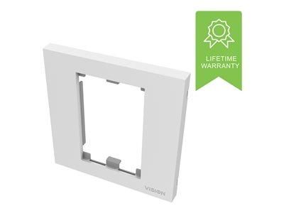 VISION TechConnect 3 1-Gang UK Surround - Plaque - blanc - commande unique