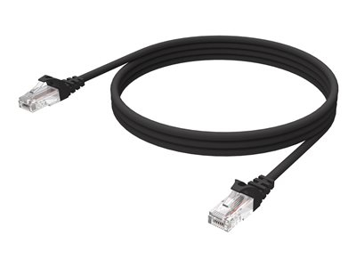 Vision - Câble réseau - RJ-45 (M) pour RJ-45 (M) - 1 m - 6.2 mm - STP - CAT 6a - moulé, sans crochet - noir