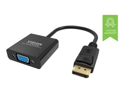Vision Professional - Adaptateur vidéo - DisplayPort (M) pour HD-15 (VGA) (F) - noir