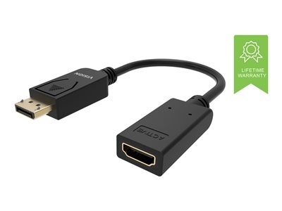 VISION Professional - Adaptateur vidéo - DisplayPort mâle pour HDMI femelle - noir - support 4K