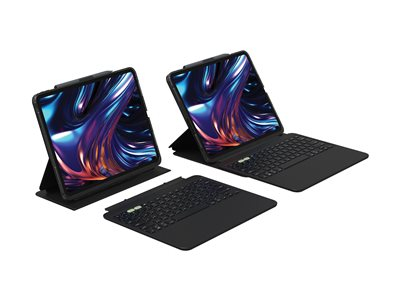 ZAGG Pro Keys 2 - Clavier et étui (housse folio intelligente) - rétro-éclairé - sans fil - Bluetooth - QWERTY - Anglais - boîte de suspension - pour Apple 13-inch iPad Pro (M4)
