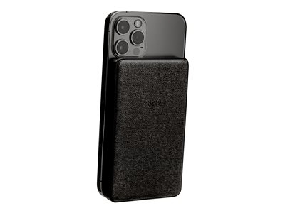mophie snap+ juice pack mini - Tapis de chargement sans fil/banque d'alimentation - 5000 mAh - noir