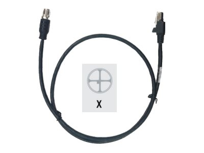 CABLE ETHERNET 1M X-CODED M12 TO RJ45 STANDARD FLEX