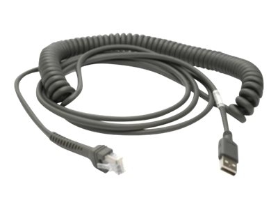 Zebra - Câble USB - USB (M) - 5 - 12 V - 4.57 m - bobiné - pour DS9300 Series DS9308