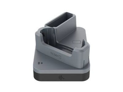 Charge-Only ShareCradle for one TC501 device and one spare battery WITHOUT an exoskeleton. Sold Separately: USB-C Cable (CBL-EC5X-USBC3A-01) Country-specific 45W Power Supply Adaptor.