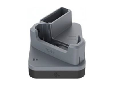 Charge-Only ShareCradle for one TC701 device and one spare battery. Sold Separately: USB-C Cable (CBL-EC5X-USBC3A-01) Country-specific 45W Power Supply Adaptor.
