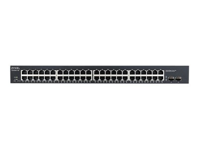 Zyxel GS1900-48 - Commutateur - intelligent - 48 x 10/100/1000 + 2 x Gigabit SFP - de bureau, Montable sur rack, fixation murale