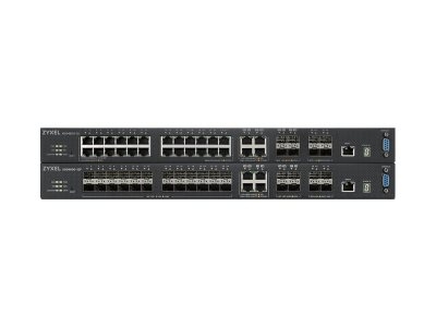 Zyxel XGS4600-32F - Commutateur - C3 - Géré - 24 x Gigabit SFP + 4 x SFP Gigabit combiné + 4 x 10 Gigabit SFP+ - Montable sur rack