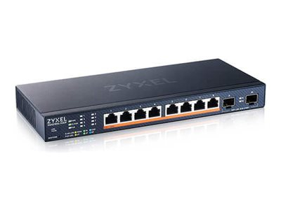 Zyxel XMG1915 Series XMG1915-10EP - Commutateur - géré, cloud NebulaFLEX - L3 Lite - intelligent - 8 x 100/1000/2.5G (PoE++) + 2 x Gigabit SFP / 10 Gigabit SFP+ - fixation murale - PoE++ (130 W)