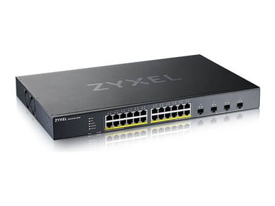 Zyxel XGS1935 Series XGS1935-28HP - Commutateur - géré - L3 Lite - intelligent - 24 x 10/100/1000 (PoE) + 4 x SFP+ 10 Go (liaison montante) - Montable sur rack - PoE+ (375 W) - pour Zyxel DAC10G-1M v2, DAC10G-3M v2, SFP10, SFP-1000, SFP-BX1310-10, SFP-BX1550, SFP-SX-D