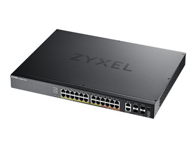 Zyxel XGS2220 Series XGS2220-30HP - Commutateur - accès GbE L3 24 ports, NebulaFLEX Cloud, avec 6 liaisons montantes 10G - Géré - 16 x 10/100/1000 (PoE+) + 8 x 10/100/1000 (PoE++) + 2 x 1/2.5/5/10 (PoE++) + 4 x 10 Gigabit SFP+ - de bureau, Montable sur rack - PoE++ (400 W)
