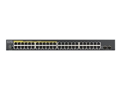 Zyxel GS1900 Series GS1900-48HPv2 - Commutateur - intelligent - 48 x 10/100/1000 (24 PoE+) + 2 x Gigabit SFP (liaison montante) - Montable sur rack, de bureau - PoE+ (170 W)