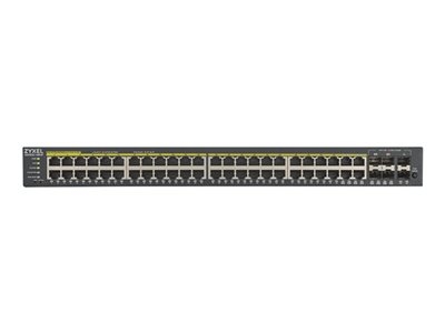 Zyxel GS1920-48HPv2 - Commutateur - intelligent - 48 x 10/100/1000 (PoE+) + 4 x SFP Gigabit combiné + 2 x Gigabit SFP - Montable sur rack - PoE+ (375 W)